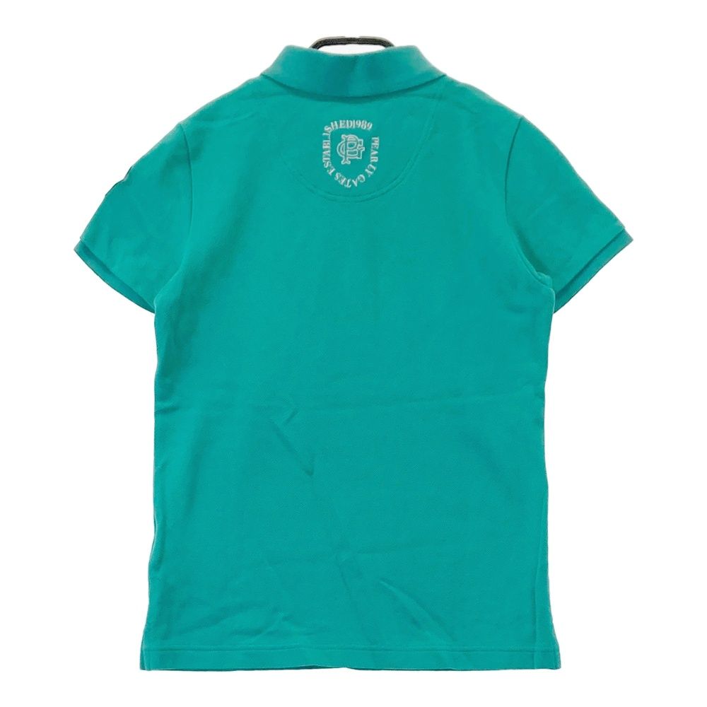 サイズ 0 PEARLY GATES パーリーゲイツ モデル 半袖ポロシャツ 刺繍 グリーン系 ゴルフウェア レディース ストスト