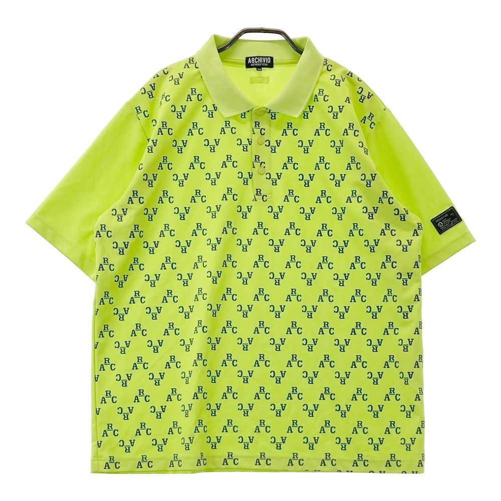 サイズ 50 ARCHIVIO アルチビオ モデル 半袖ポロシャツ 総柄 グリーン系 240101501989 ゴルフウェア メンズ ストスト