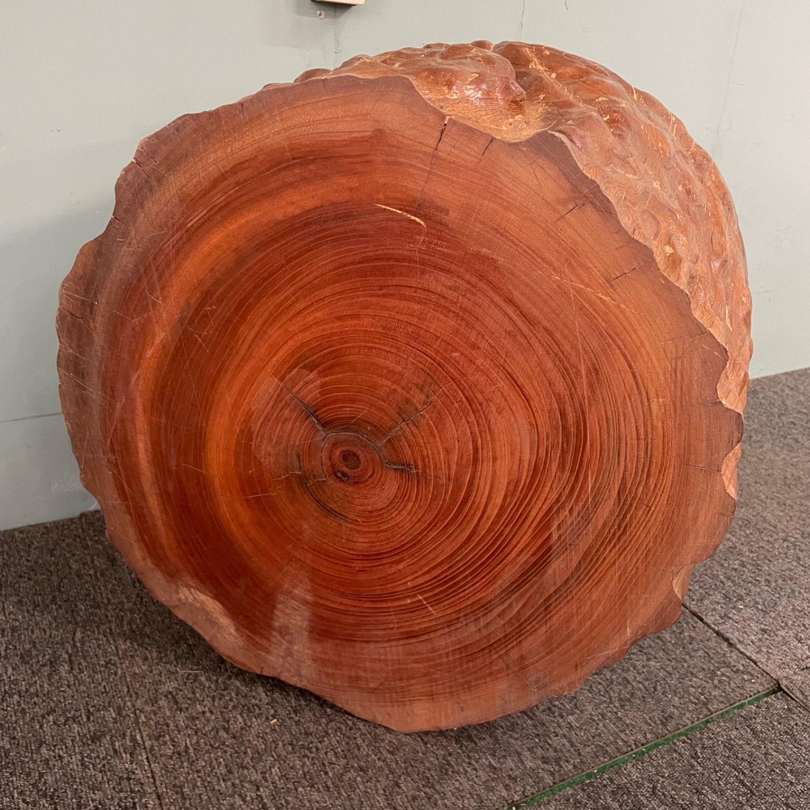 状態良！火鉢 天然木 切り株 古民家 くりぬき火鉢 たのメル便 状態良！火鉢 天然木 切り株 古民家 くりぬき火鉢 たのメル便 - メルカリ