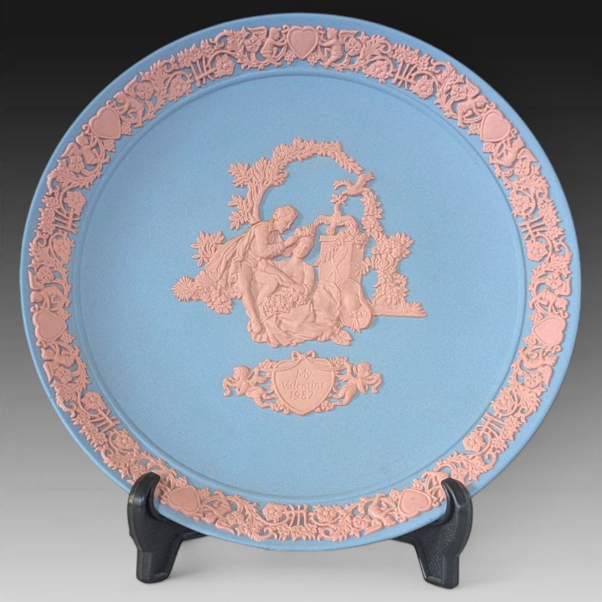 美品】ウェッジウッド ジャスパーウェア My Valentine 1987