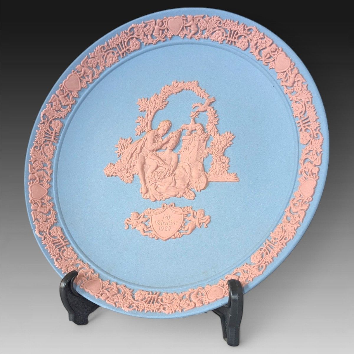 美品】ウェッジウッド ジャスパーウェア My Valentine 1987