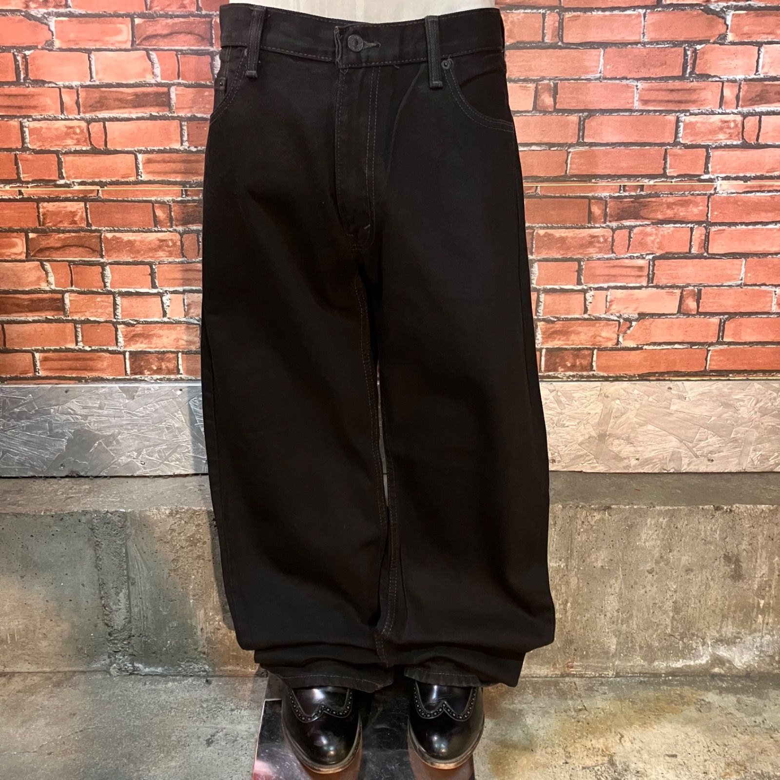 USA 古着 Levi’s 505 ブラックデニム ワイド ストレート アメカジ グランジ スケーター