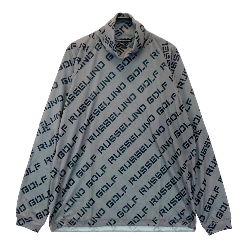 サイズ 7 RUSSELUNO ラッセルノ タートルネック長袖Tシャツ ロゴ柄 グレー系 240101555253 ゴルフウェア メンズ ストスト
