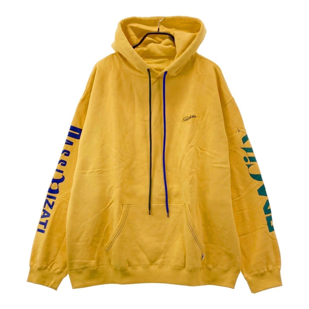 サイズ 7 RUSSELUNO ラッセルノ ビッグプリント 長袖フーディ パーカー イエロー系 240101555258 ゴルフウェア メンズ ストスト