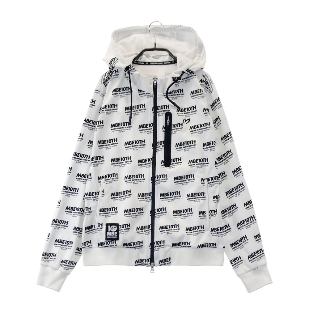 サイズ 1 MASTER BUNNY EDITION マスターバニーエディション 10周年 ジップパーカー 総柄 ホワイト系 240101555322 ゴルフウェア レディース ストスト