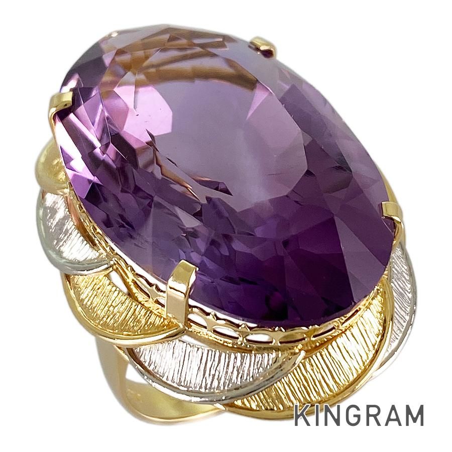 リング K18YG Pt900 アメシスト 13号 53