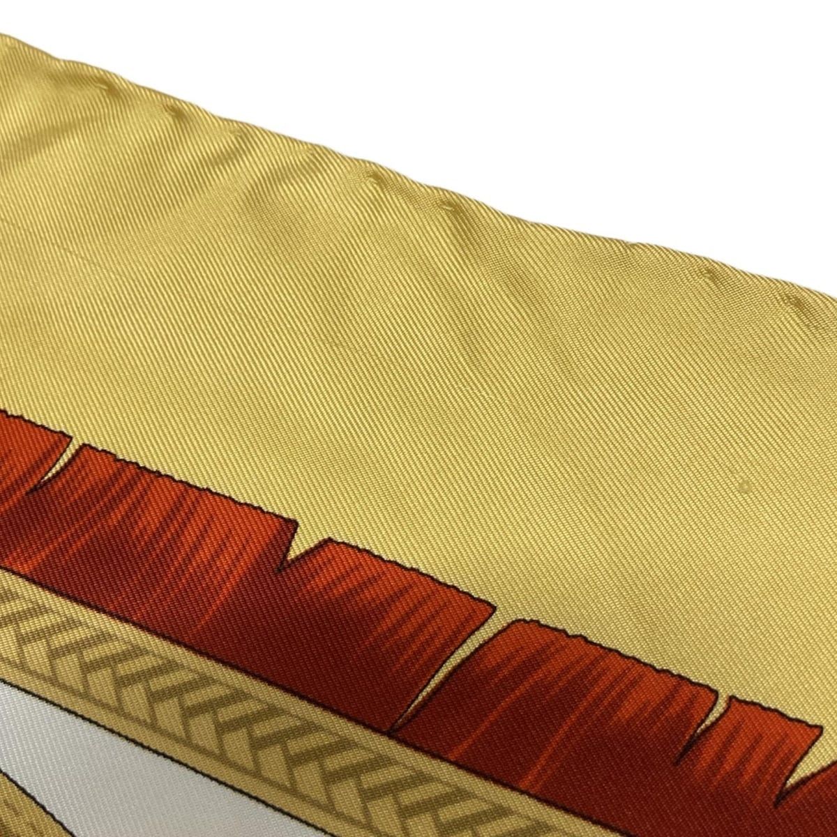  CELINE セリーヌ スカーフ ライトイエロー×白×マルチ バンダナ スカーフ 小物