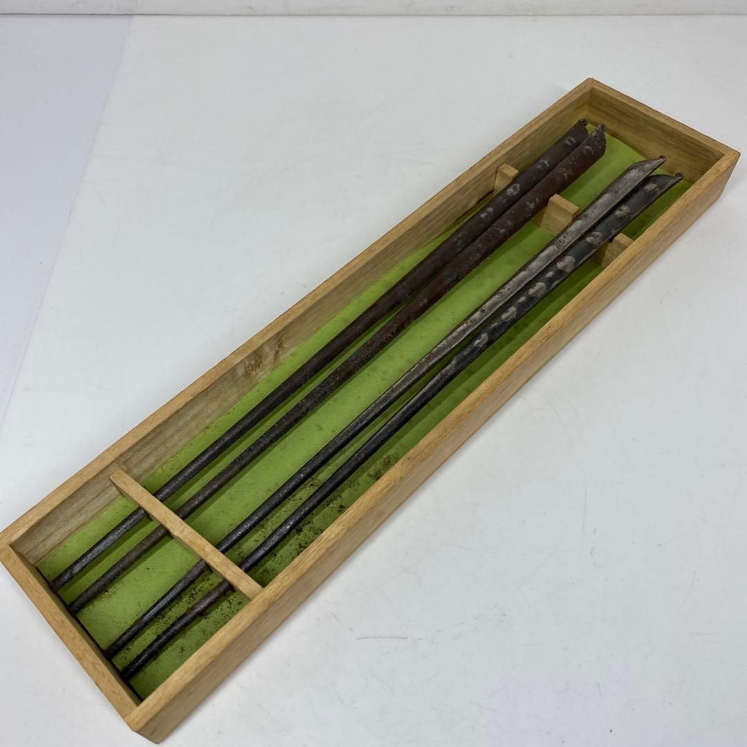 茶3 清左衛門作 福豆鉄 火箸 93 g 共箱 タサコサ 東さ7 0226