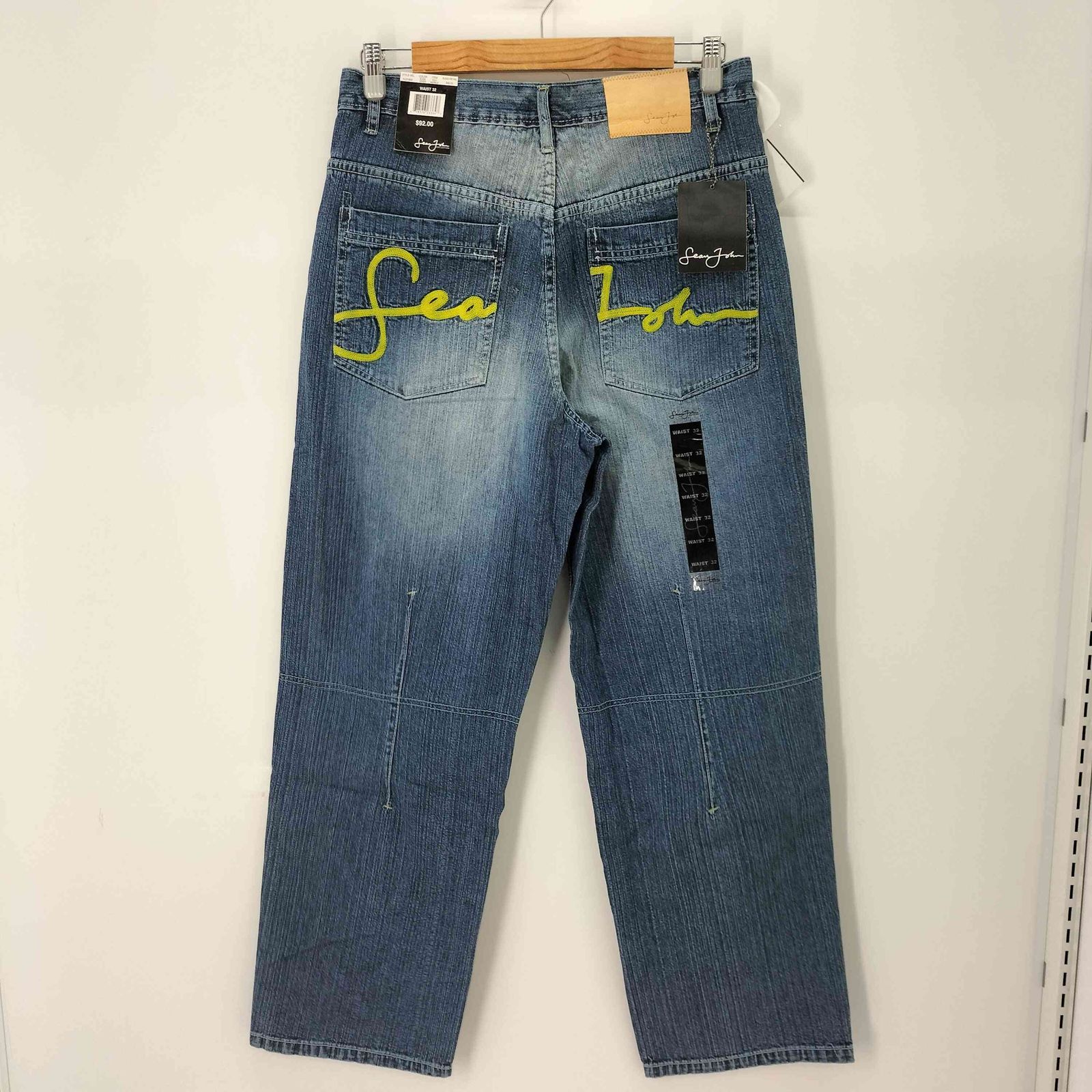 Sean John デニム　bboy ショーンジョン Sean john ロゴ刺繍 ワイドデニムパンツ hiphop Bboy