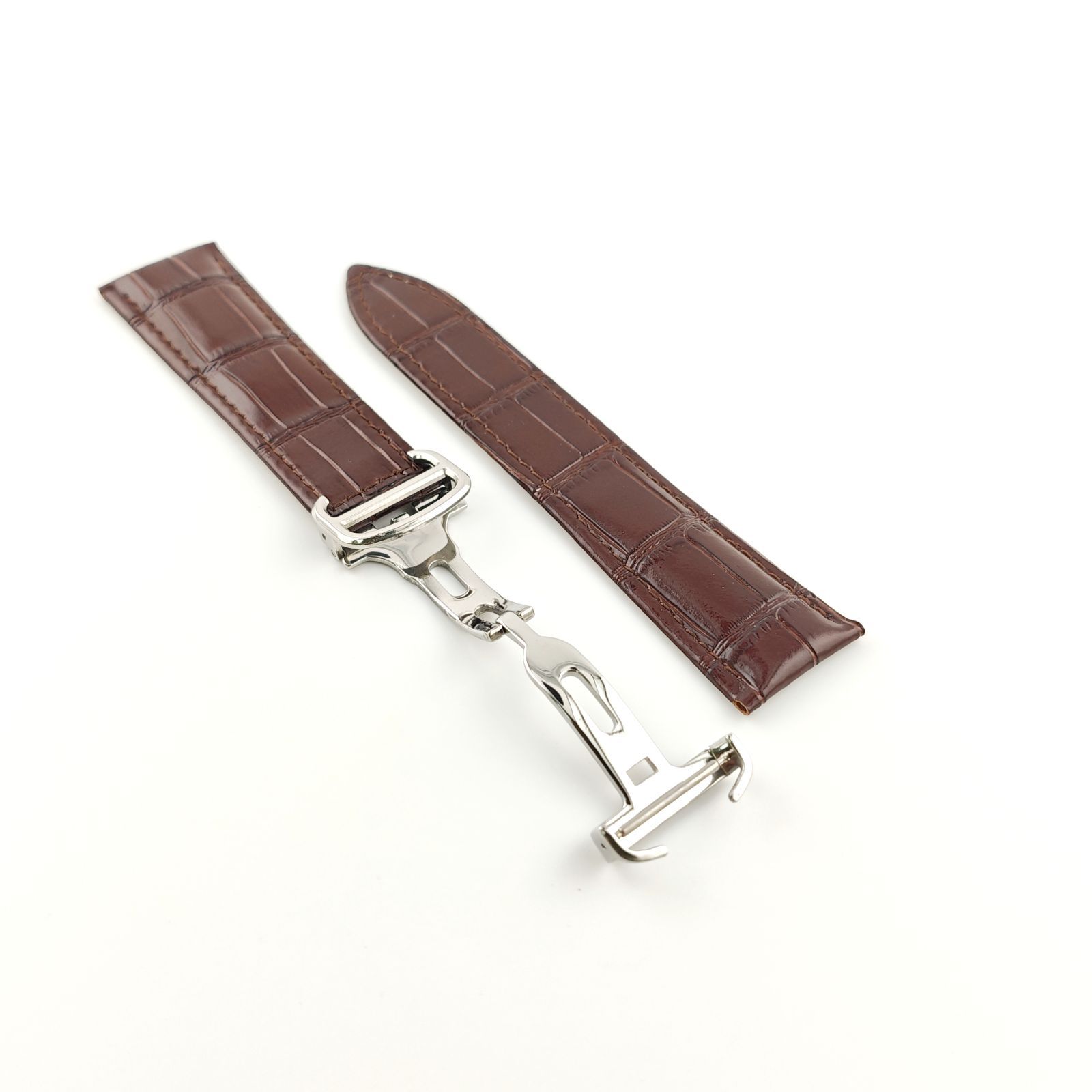 23mm カウハイドレザー 革ベルト ブラウン 茶色 Dバックル付属 【対応
