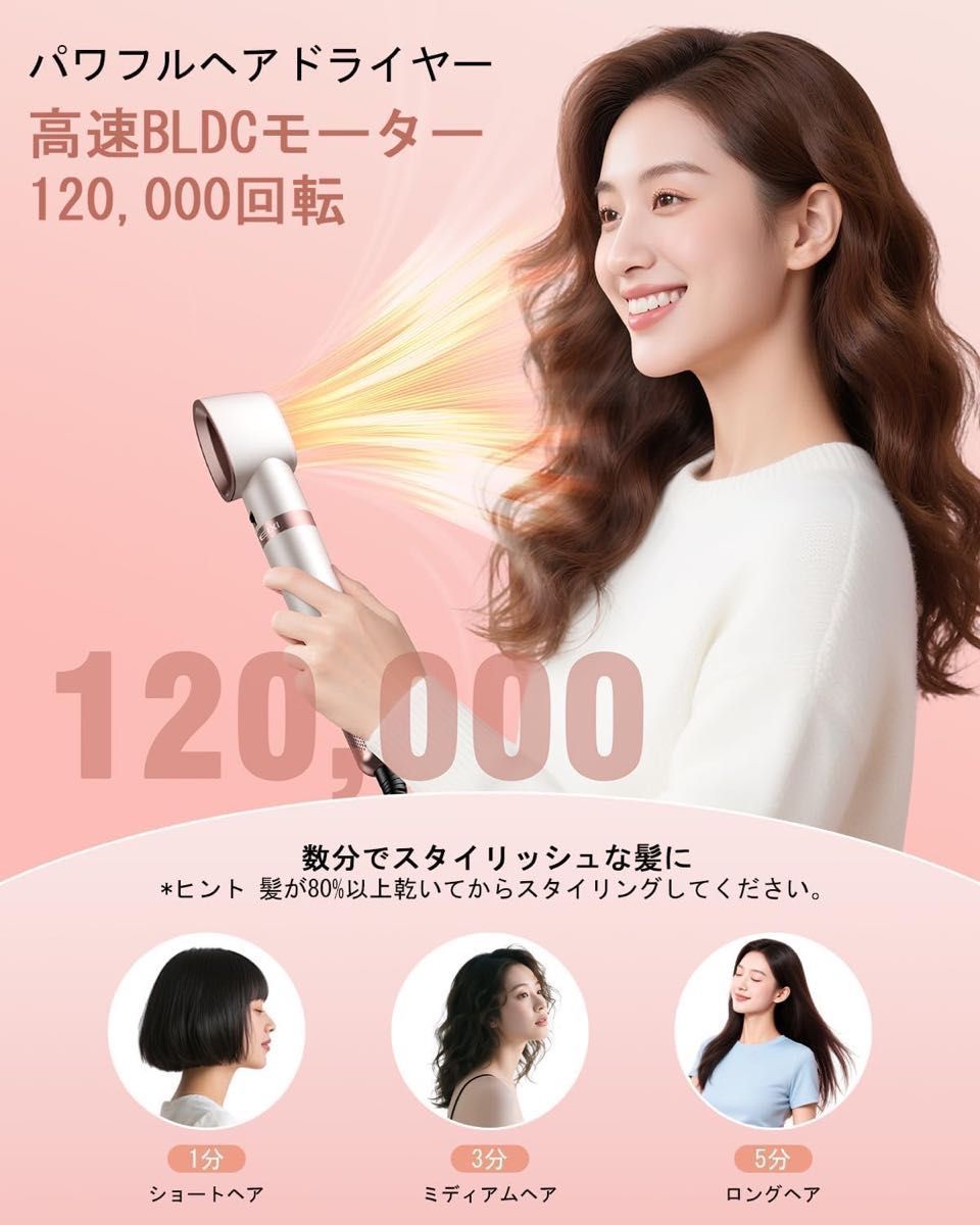 過熱防止機能熱風ブラシ1200 W