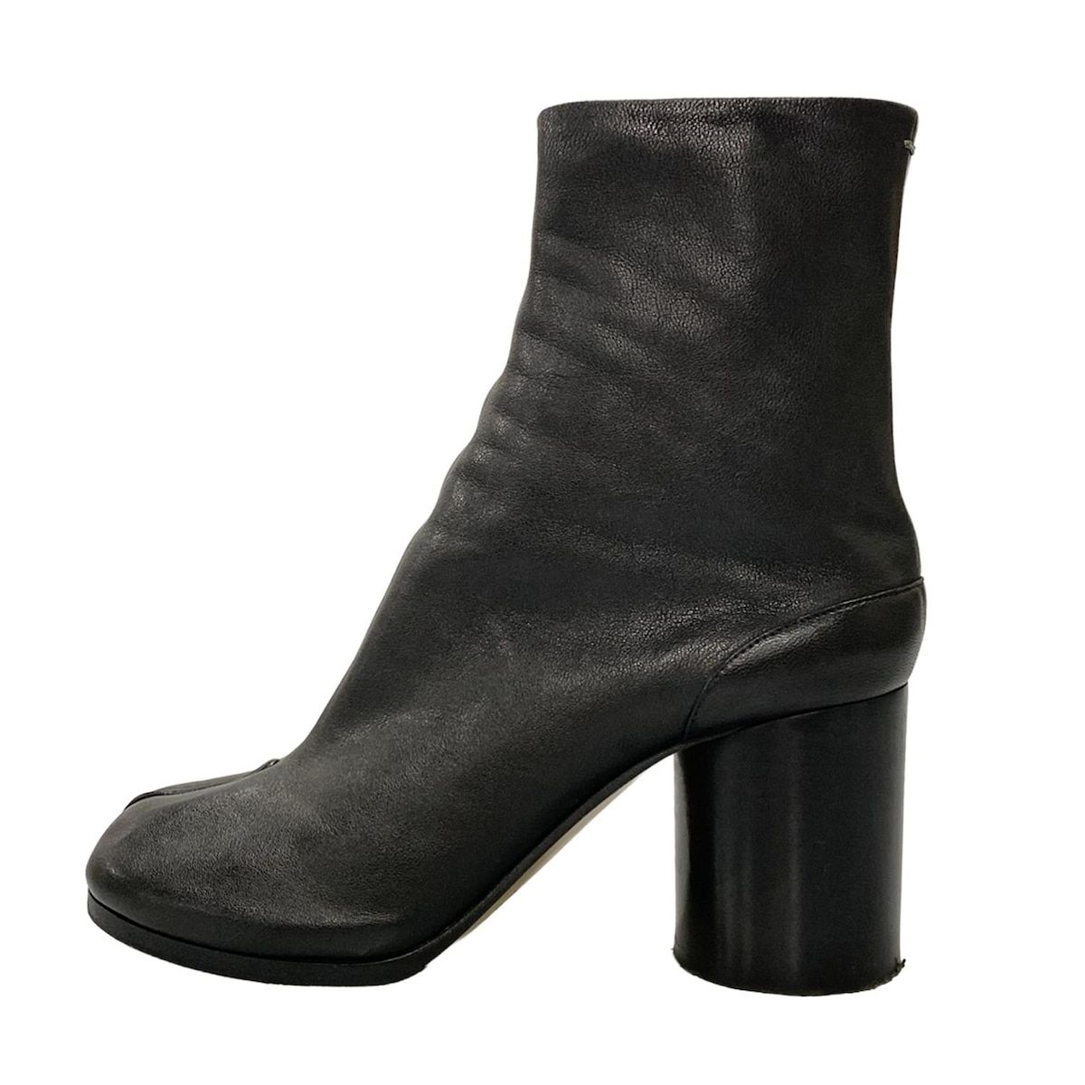 Maison Margiela メゾンマルジェラ ショートブーツ 37 レディース タビブーツ 黒 アウトソール張替済 レザー