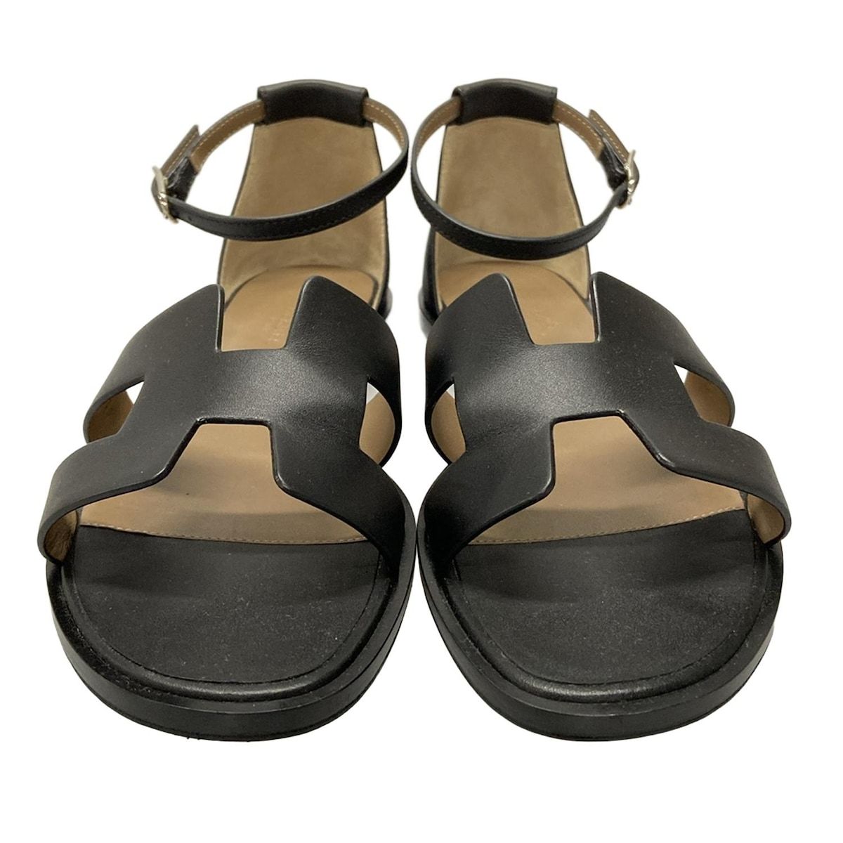 エルメス　サンダル　24.5センチ　38ハーフ　黒　コレクション エルメス サンダル 24.5センチ 38ハーフ 黒 コレクション