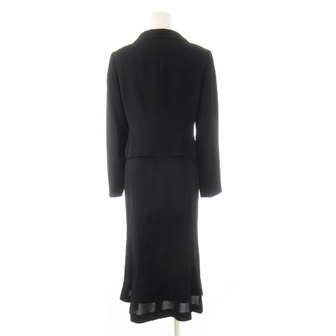 東京ソワール ペルル SOIR PERLE ブラック フォーマル セットアップ ジャケット ワンピース 9 黒 CK6 GY99