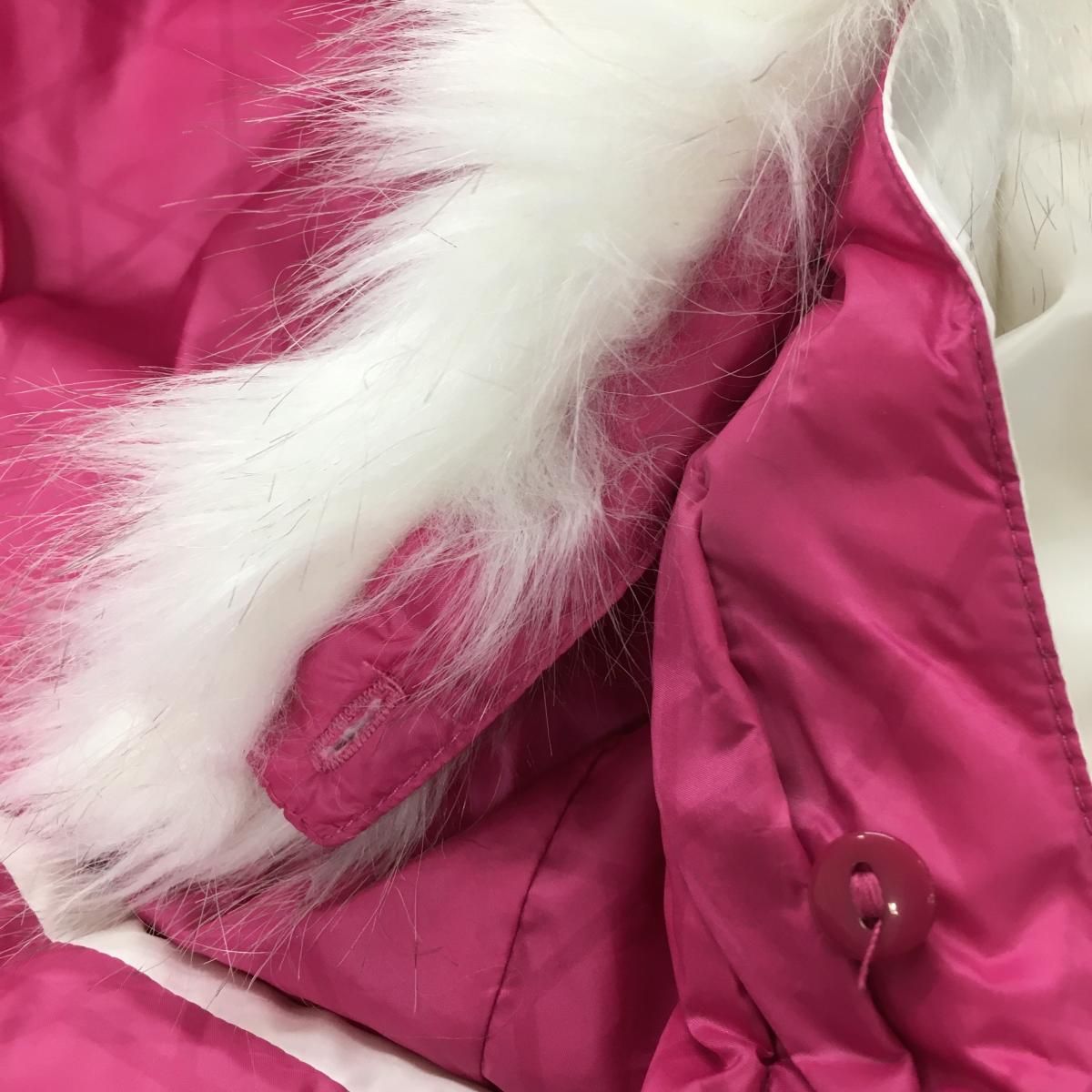 新品】キャロウェイ 2WAYダウンベスト 白×ピンク フード・ファー着脱可