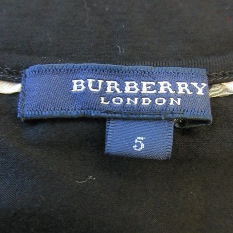 【新品・未使用品】バーバリーロンドン トップス ニット 半袖 刺繍ロゴ 黒 13 ⚫︎b27 burberry tops バーバリー トップス ニット 半袖 ブラック