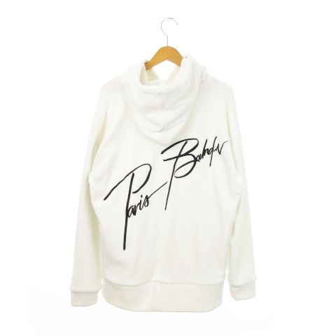 ウィムロス WHIM ROTH W Rパリス.Bプルフーディー プルパーカー 長袖 ベロア ロゴ 刺繍 オーバーサイズ 2 M 白 ホワイト 200401860250002 MN12 GY99