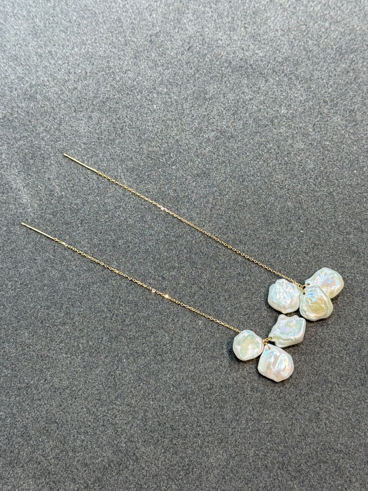 shinkai シンカイジュエリー K18 YG 淡水パール ピアス