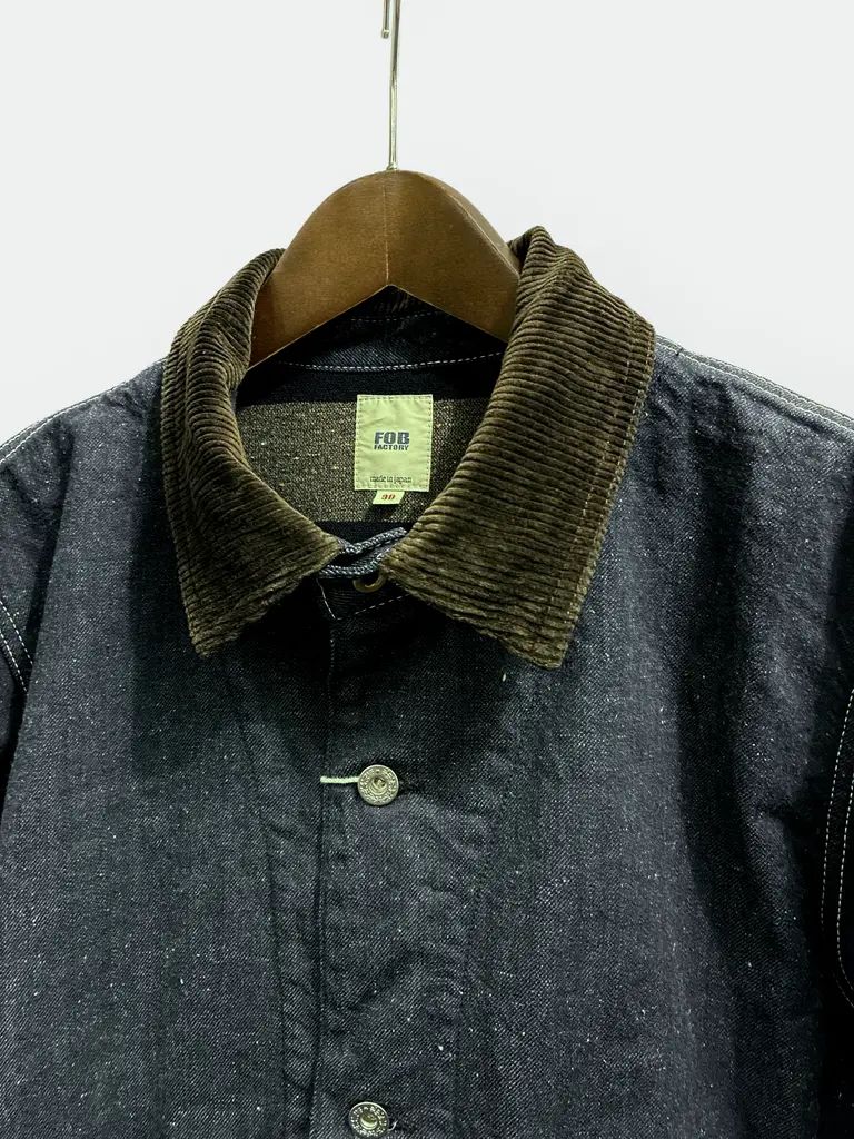 FOB FACTORY F2456デニムチョアジャケット ブランケットライナー カバーオール DENIM CHORE JKT BLANKET LINER FOBファクトリー 40サイズ