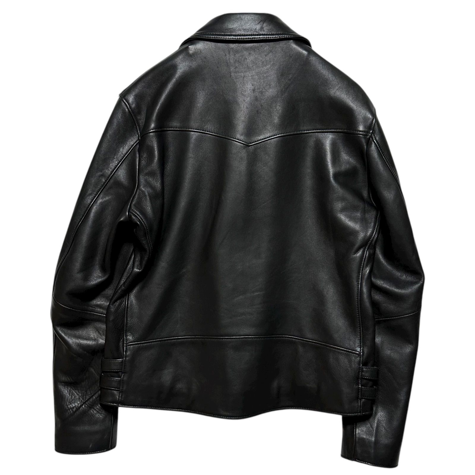 GALLIS ADDICTION 羊革 ライダースジャケット ブラック サイズ5 XL相当