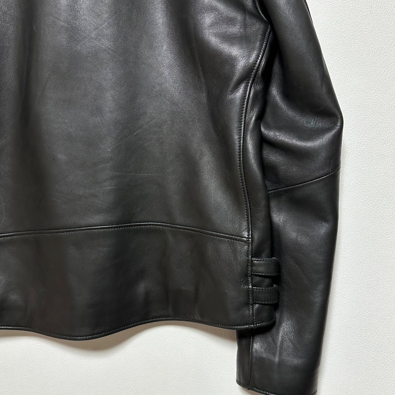GALLIS ADDICTION 羊革 ライダースジャケット ブラック サイズ5 XL相当
