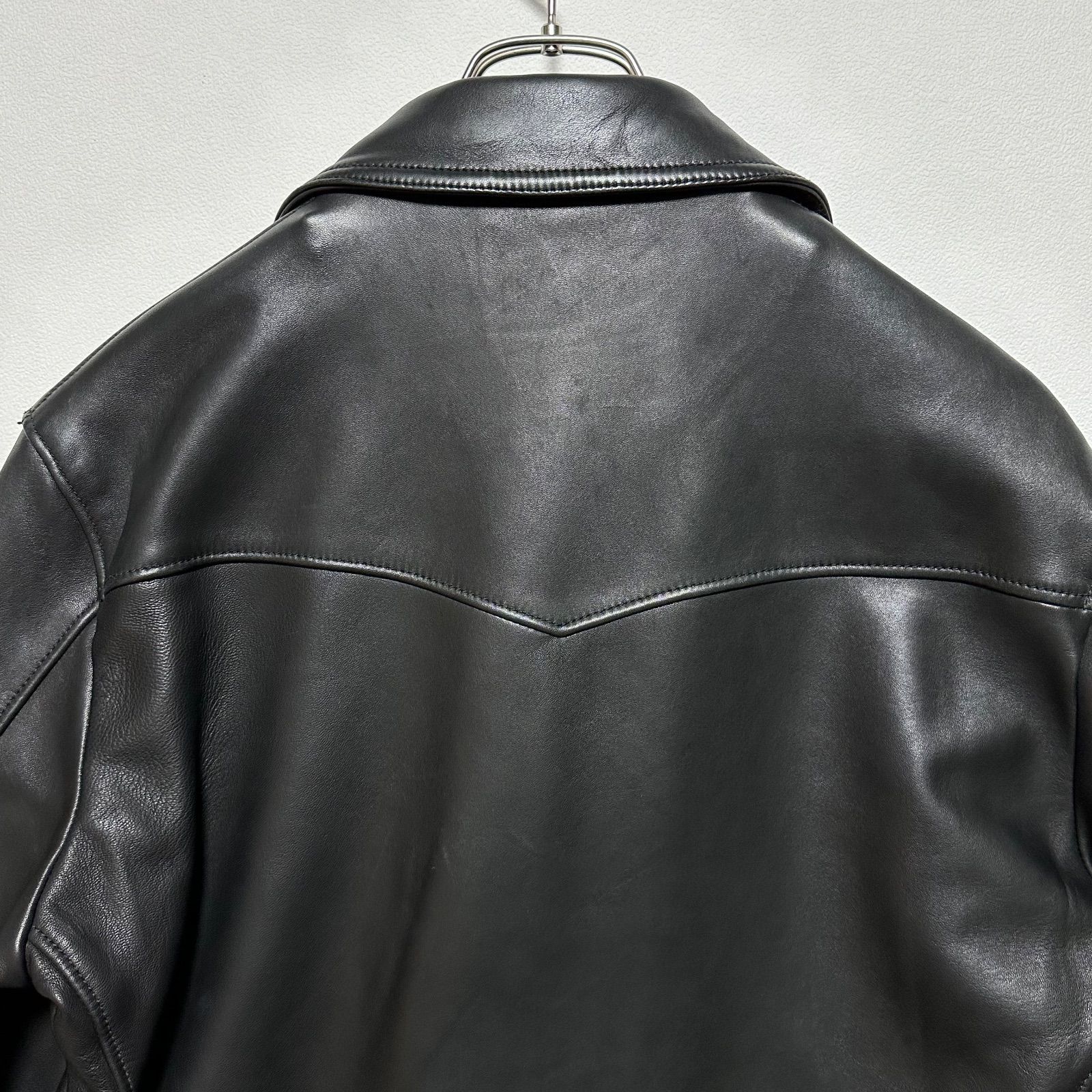 GALLIS ADDICTION 羊革 ライダースジャケット ブラック サイズ5 XL相当