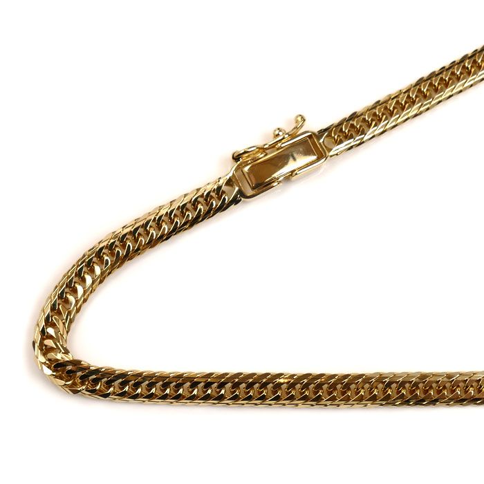 K18YG イエローゴールド ネックレス 喜平14面トリプルカット 18.7g 45cm ユニセックス