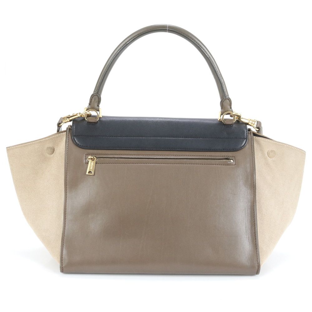 美品 セリーヌ トラペーズ ミディアム レザー 2WAY ショルダーバッグ