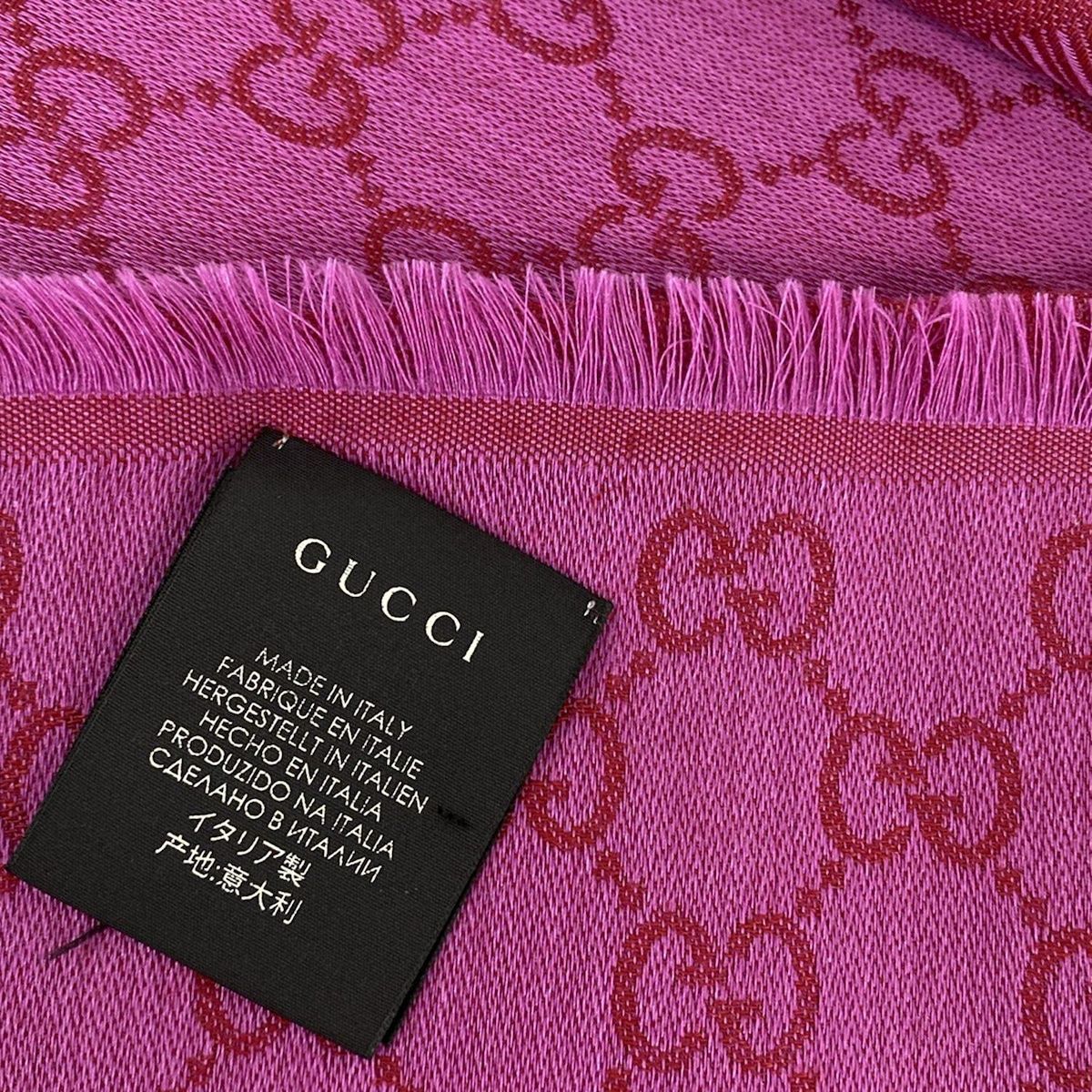 GUCCI(グッチ) ストール(ショール)美品 508027 ピンク GG柄 ウール
