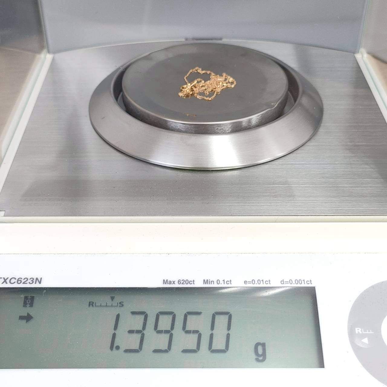  18金 K 18 ジュエリーマキ カットアズキチェーン ネックレス 1.39 g 40.5㎝ D 352 ネックレス アクセサリー