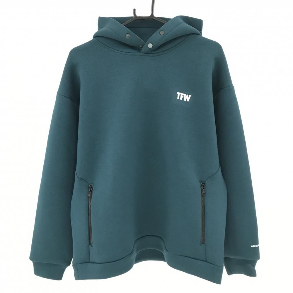 ティーエフダブリュー フード付トレーナー グリーン ダンボールニット パーカー メンズ XL ゴルフウェア モデル TFW49