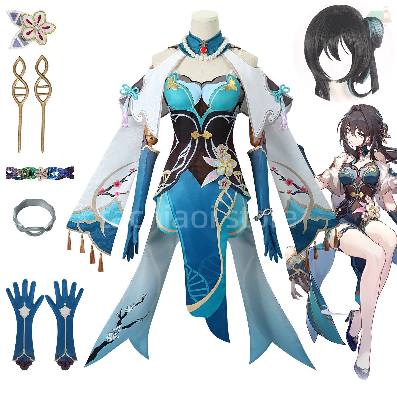 崩壊 スターレイル ルアンメイ コスプレ 衣装 セット 天才 科員 氷 知恵 記憶