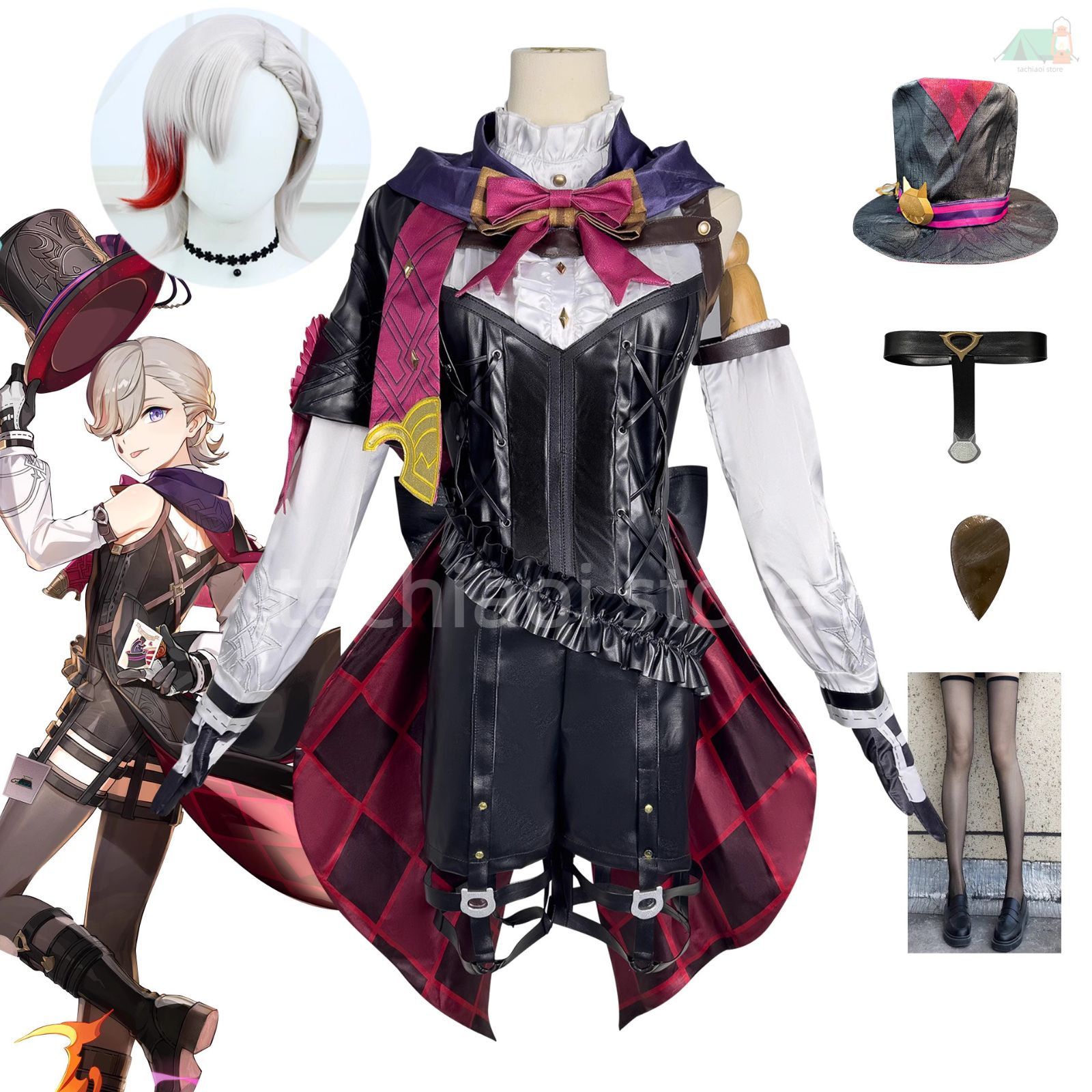 原神 リニー コスプレ 衣装 セット フォンテーヌ 魔術師 双子 帽子