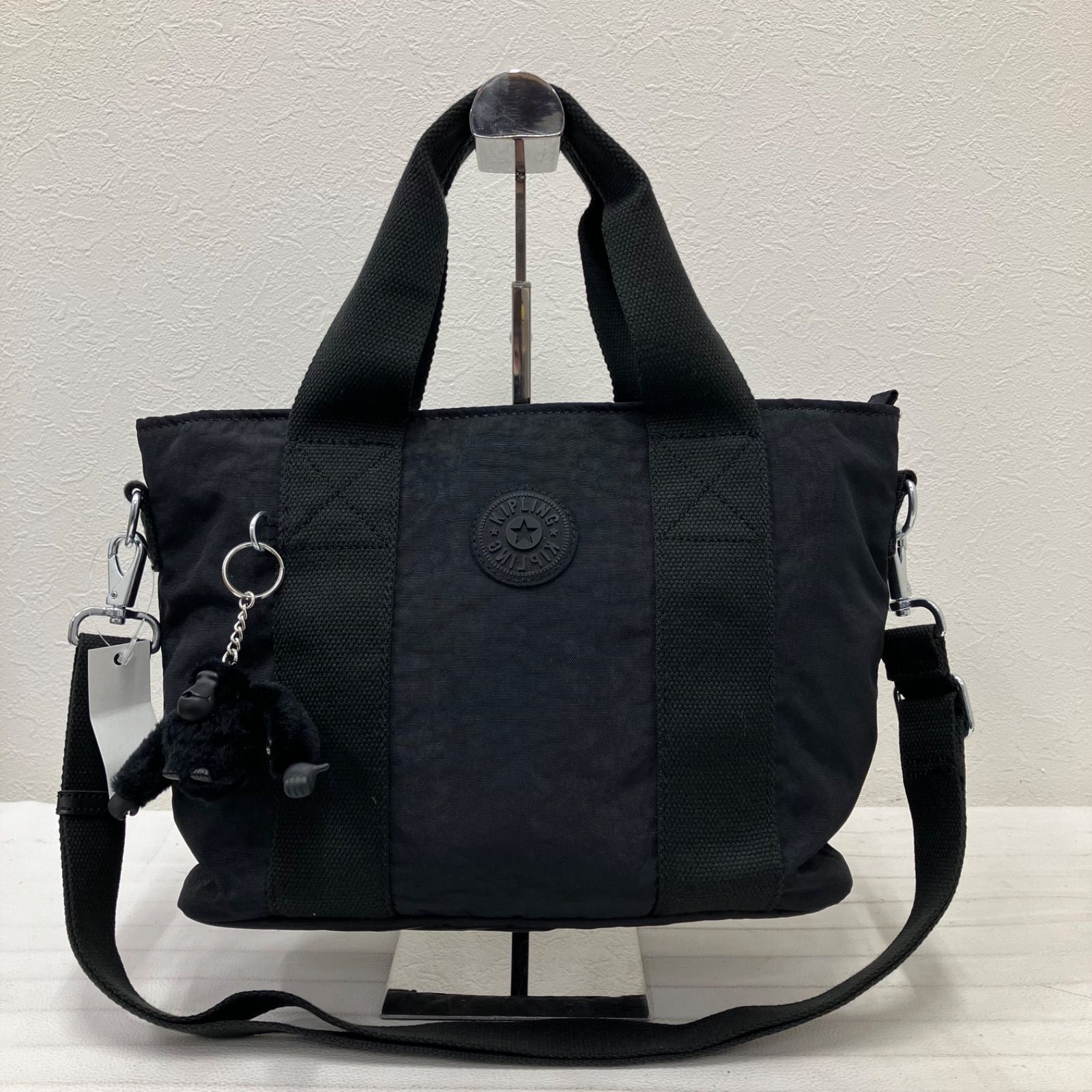 良品 キプリング Kipling 2wayショルダーバッグ ゴリラ キーホルダー 