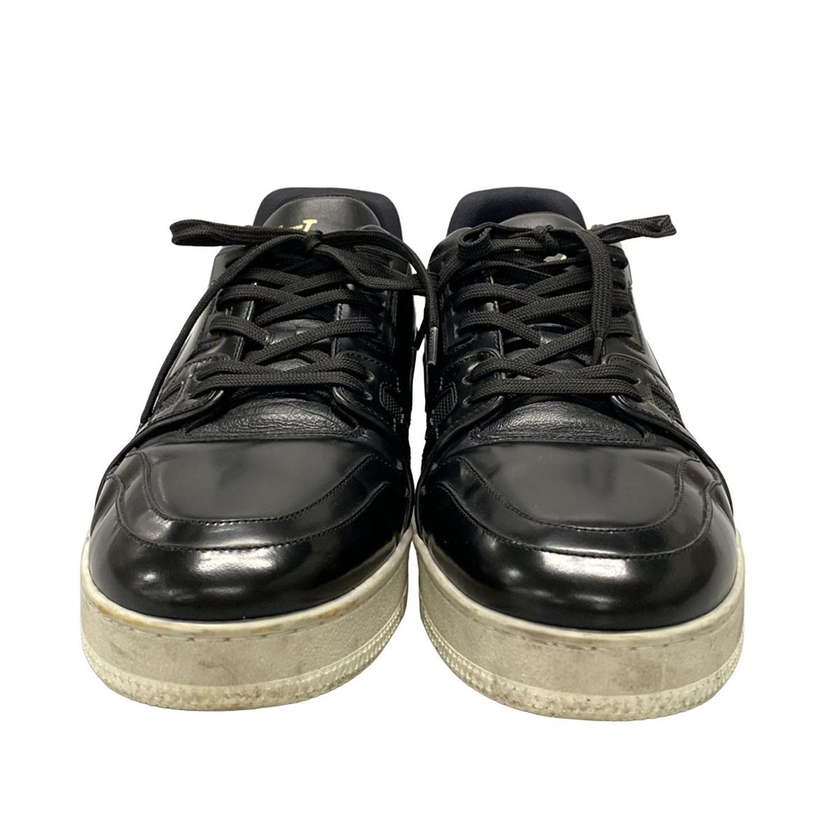 ルイヴィトン トレイナー・ライン スニーカー　8 ブラック ヴィトン LVトレイナーライン 21年 レザー スニーカー 7.5 メンズ