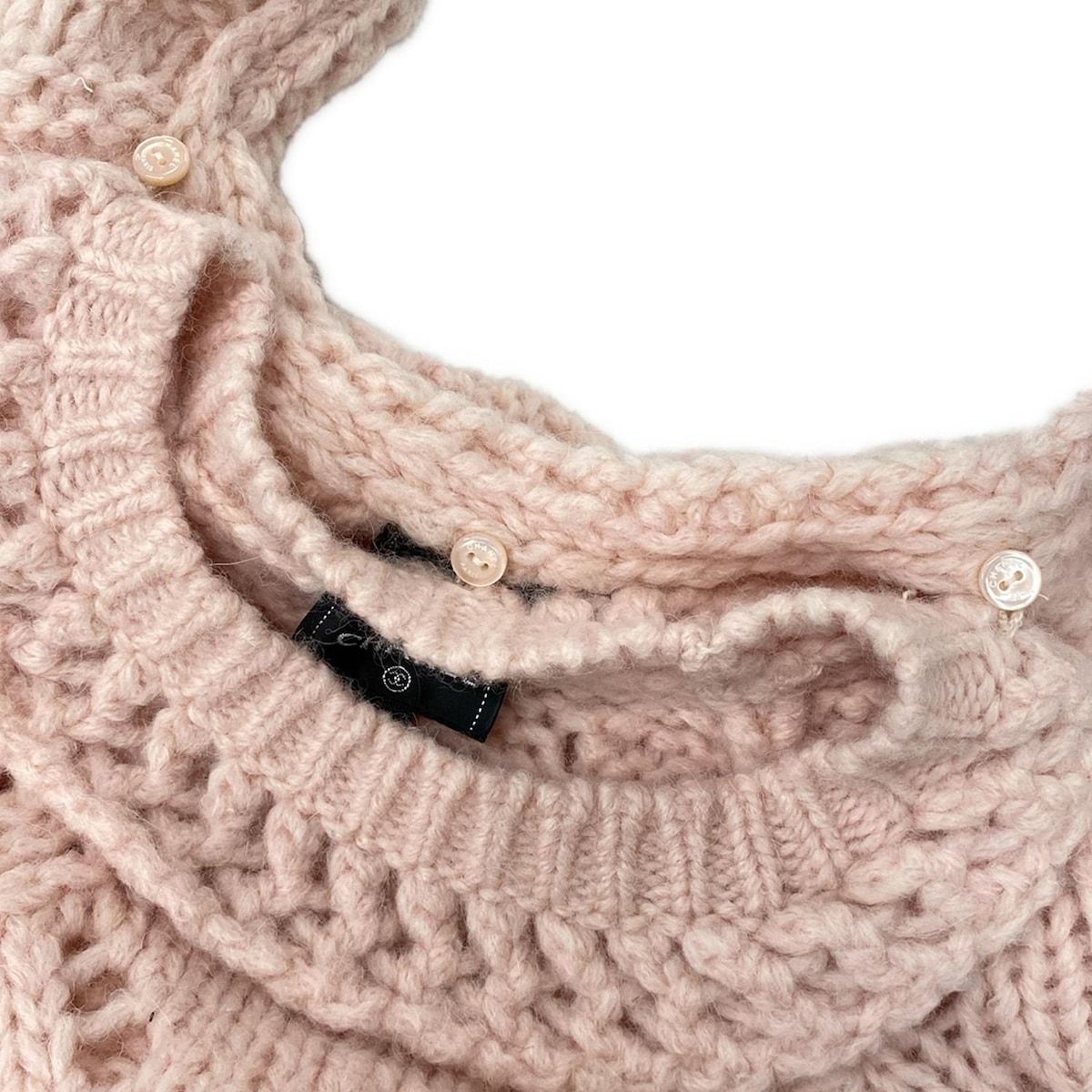 CHANEL シャネル 長袖セーター サイズ38 M レディース P71442 ピンク ケープ付き 襟取外し可 ココマーク ラインストーン ハートボタン GINKGOPHARMACY_COM