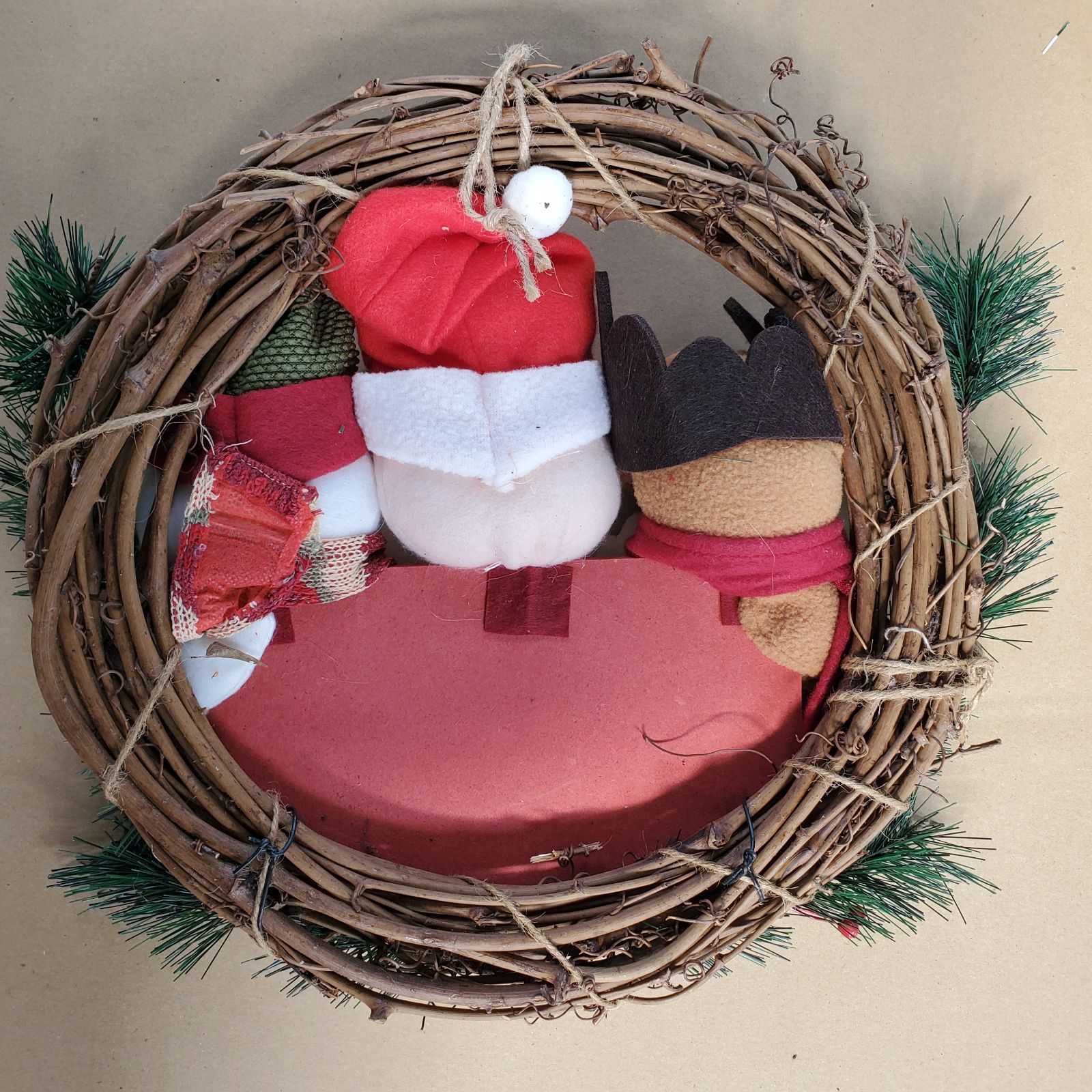 ④】クリスマスリース サンタさん トナカイ 雪だるま - メルカリ
