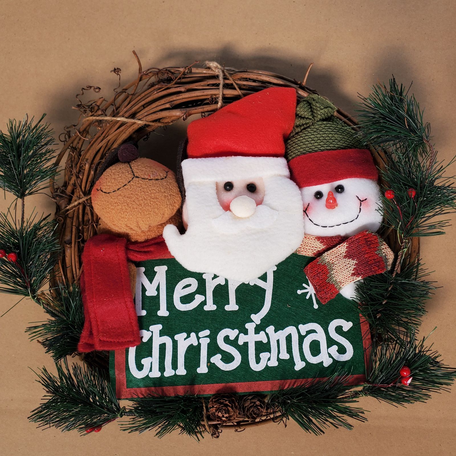④】クリスマスリース サンタさん トナカイ 雪だるま - メルカリ