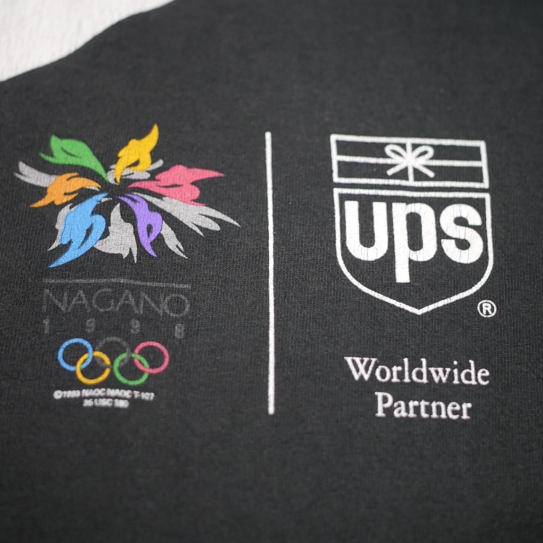 XL】90s ヴィンテージ 1998 長野オリンピック UPS Tシャツ World wide