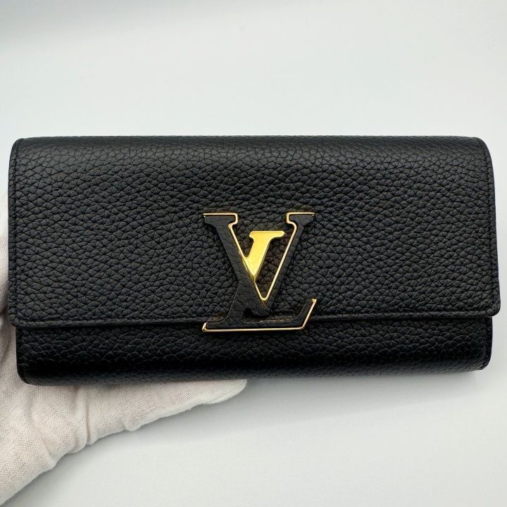 フォローでクーポンプレゼント 送 最新ICチップ RFID 内蔵 ICチップ ヴィトン財布 ポルトフォイユ カプシーヌ バイ