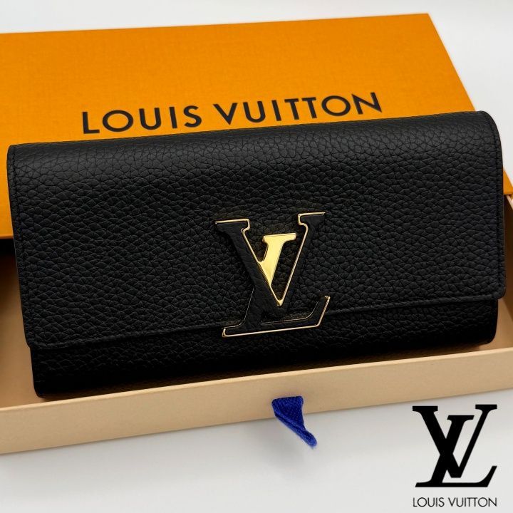 フォローでクーポンプレゼント 送 最新ICチップ RFID 内蔵 ICチップ ヴィトン財布 ポルトフォイユ カプシーヌ バイ