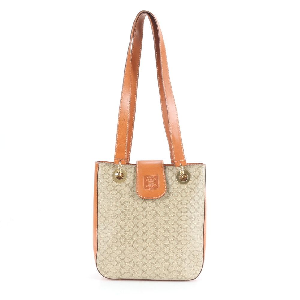 極美品 ヴィンテージ セリーヌ マカダム トリオンフ レザー ショルダー