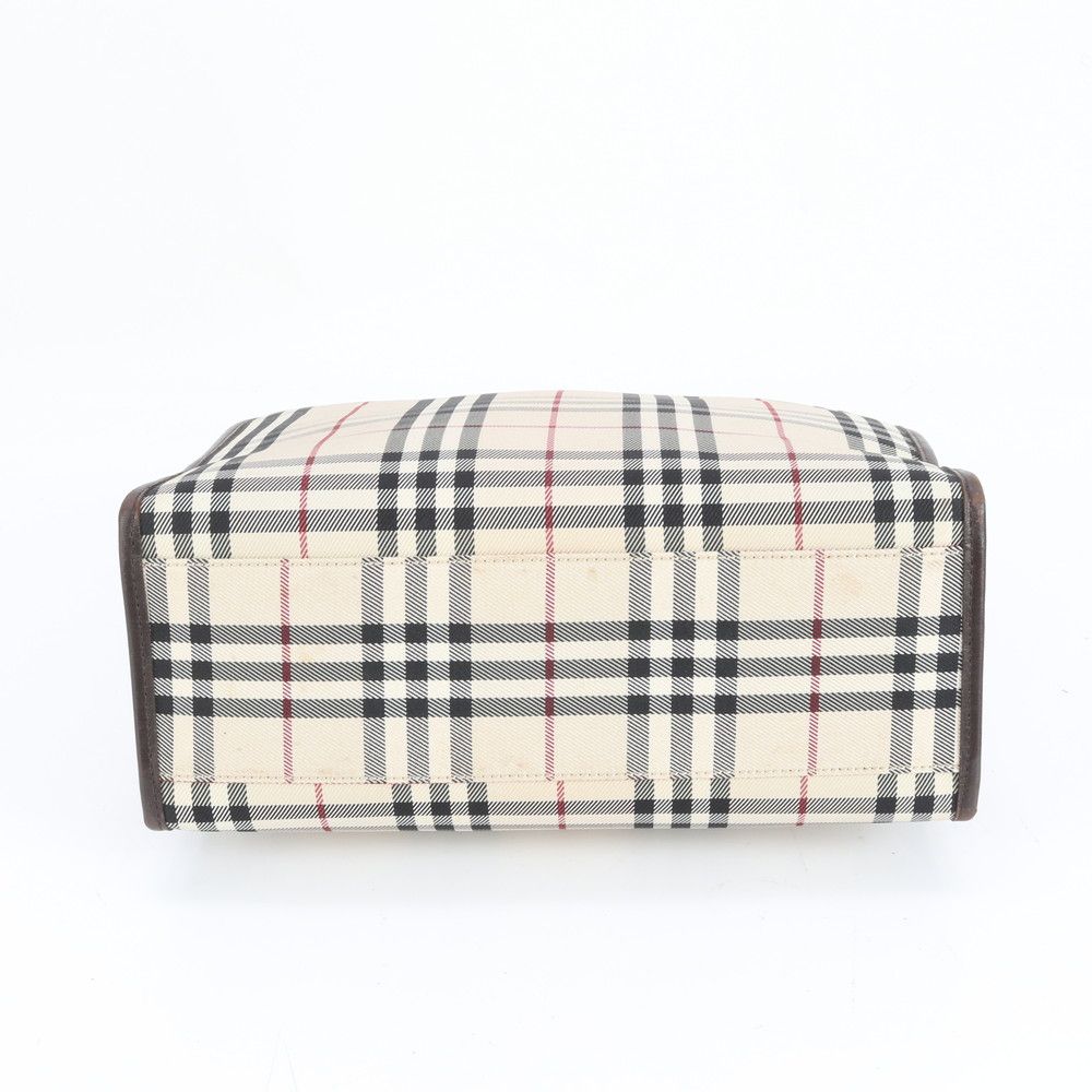 極美品 バーバリー ノバ チェック レザー トート バッグ ショルダー