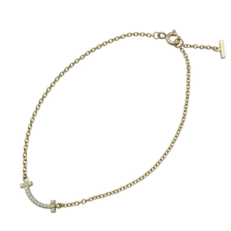 ティファニー TIFFANY&CO Tスマイルブレスミニ ゴールド Au750 ジュエリー