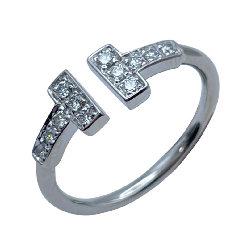 ティファニー TIFFANY&CO Tワイヤーダイヤリング ホワイトゴールド Au750 ジュエリー