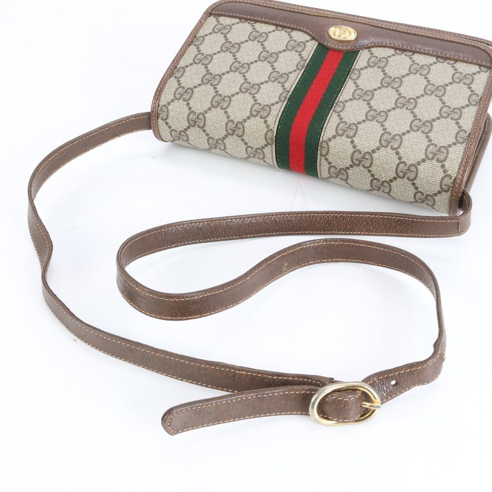 ヴィンテージ オールド グッチ GGスプリーム シェリー ライン レザー