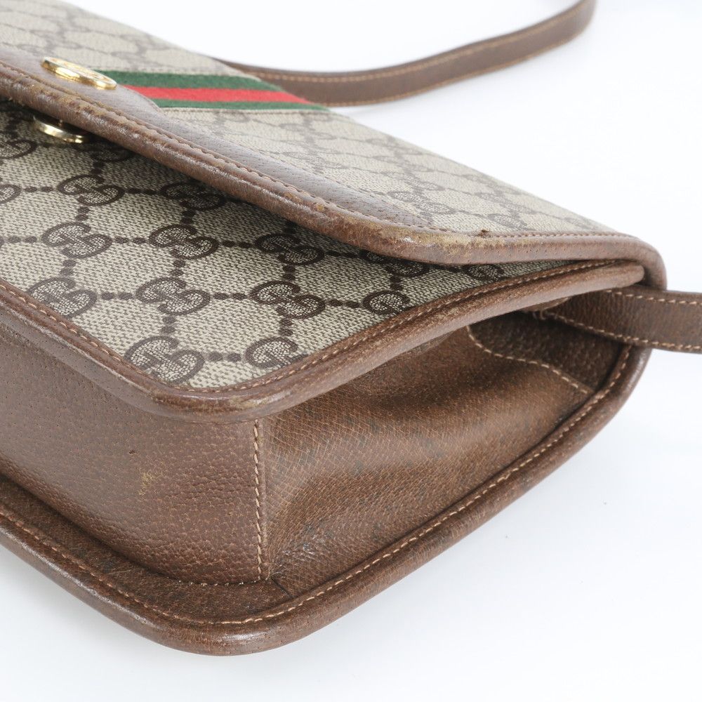 ヴィンテージ オールド グッチ GGスプリーム シェリー ライン レザー