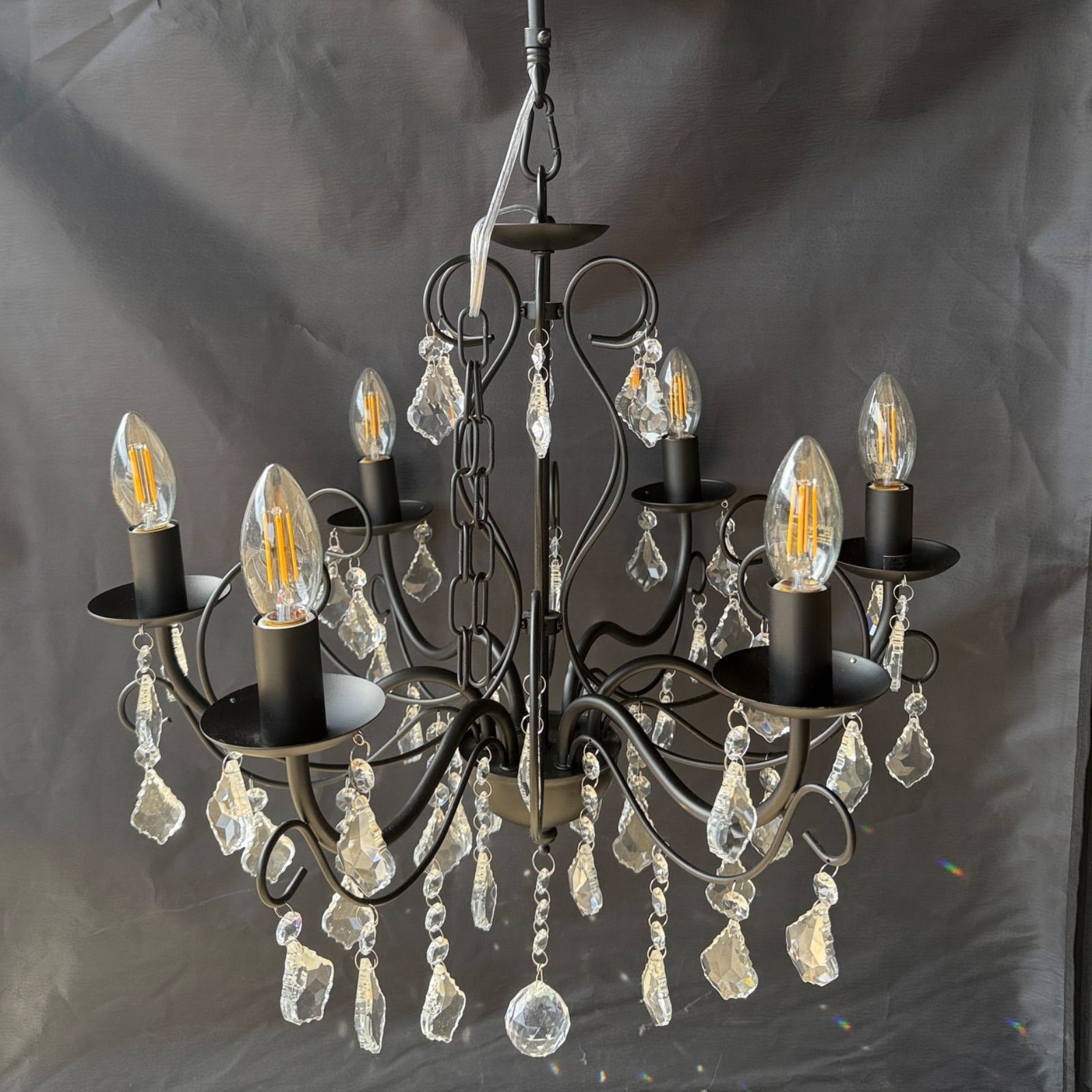 ムーラ シャンデリア 6灯 ブラック ムーラ シャンデリア 6灯 ブラック - メルカリ