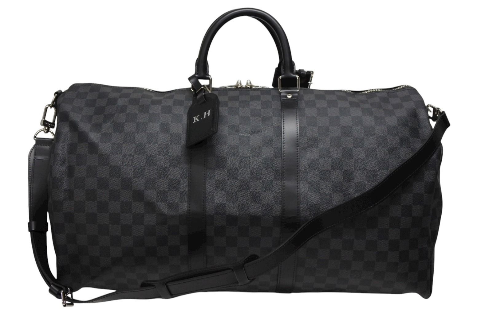 LOUIS VUITTON ルイヴィトン キーポルバンドリエール55 ボストンバッグ N41413 ダミエグラフィット ブラック 4b008485