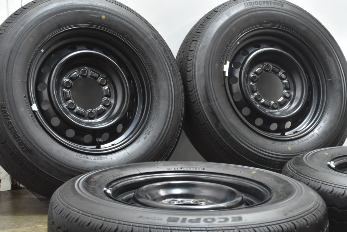 新車外し品 トヨタ 200 ハイエース 15 in 6 J 35 PCD 139 7 ブリヂストン エコピア RD 613 195 80 R LT レジアスエース 流用 可